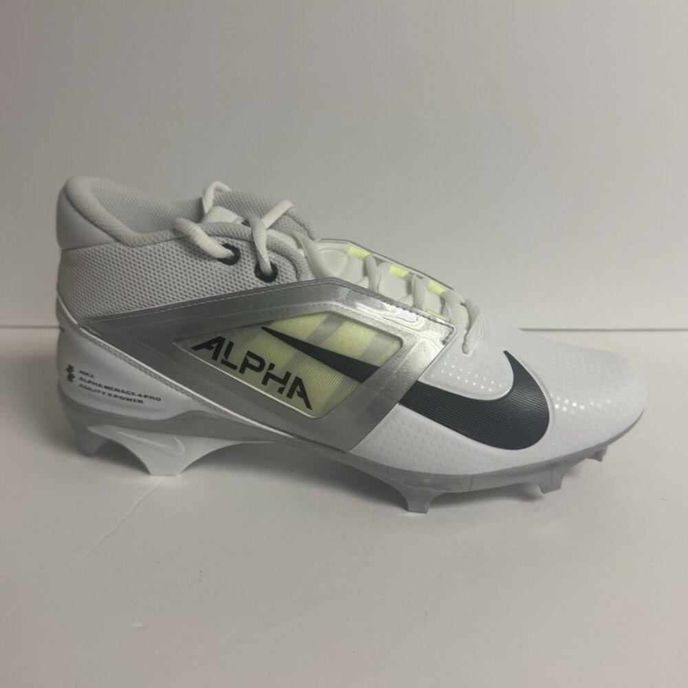 Nike Men’s Alpha Menace 4 Football Cleats White Size 11 M